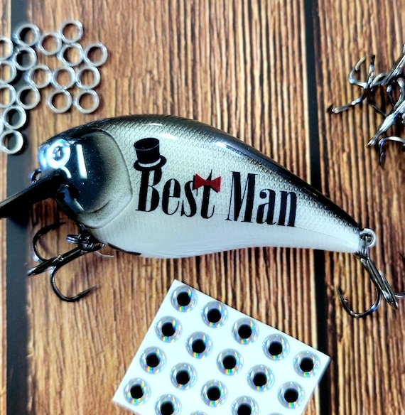 Personalized Fishing Lure for Your Best Man Proposal Gift Wedding Party  Proposal Gifts Custom Made and One of a Kind Best Man Gift 