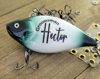 Personalized Fishing Lure for a Groomsman Proposal, New Father-In-Law Gift, Custom Fishing Lures for any member of your wedding party
