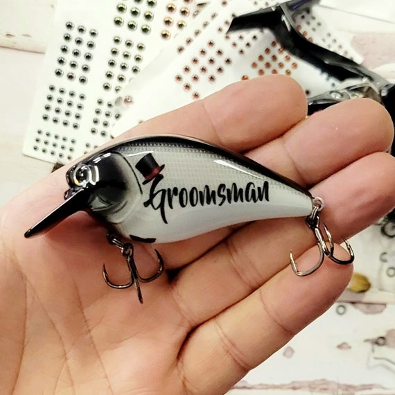 Groomsmen Fishing Gifts, Personalized Groomsman Fishing Lure, Best