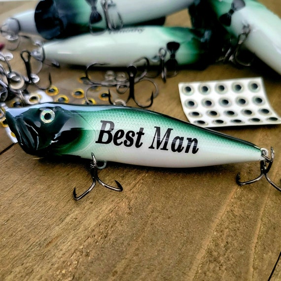 Wedding Fishing Lures, Personalized Best Man Fishing Lure