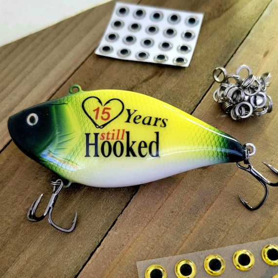 Anniversary Gift for a Guy Who Loves to Fish, Custom Fishing Lure  Personalized for Your Anniversary. First Anniversary Gift for a Man 