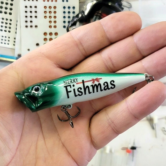 christmas fishing lure Christmas Fishing Gift – Personalized “merry Fishmas” Lure for Dad, Papa,  or Grandpa