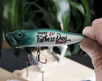 First Fathers Day Personalized Fishing Lure | New Dad Gift for the Dad to be