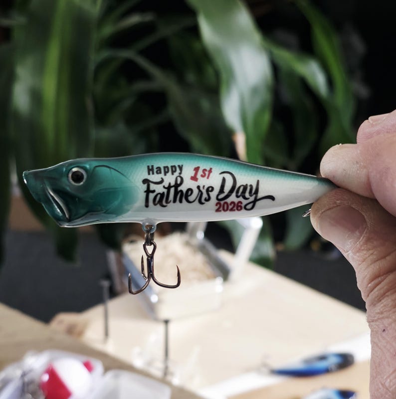 First Fathers Day Personalized Fishing Lure | New Dad Gift for the Dad to be Lure Only