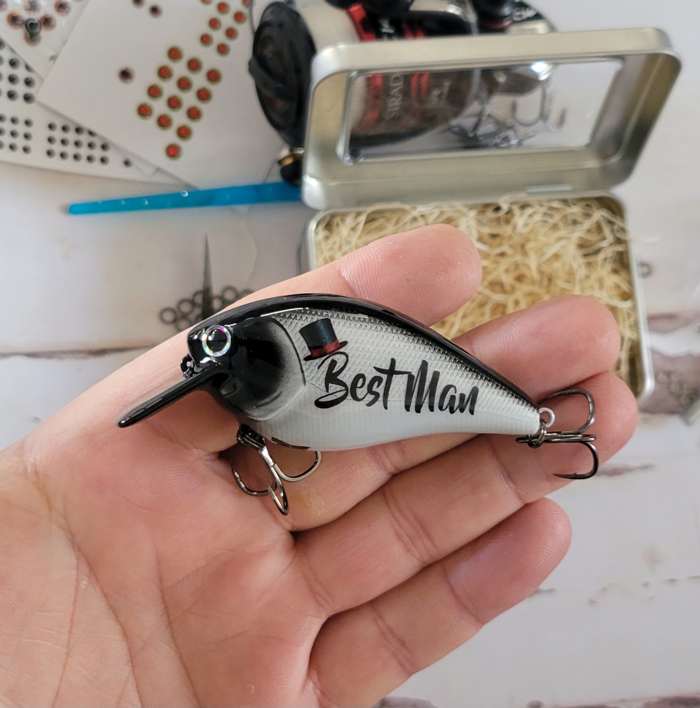 Personalized Fishing Lure for Your Best Man Proposal Gift Wedding
