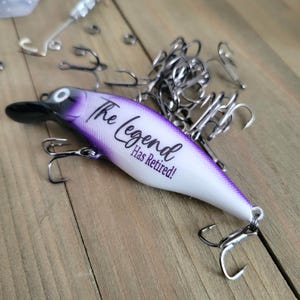 The Legend has Retired Personalized Retirement fishing lure, Retirement Fishing Gift for a Co-Worker, Funny Boss Retirement Party Gift