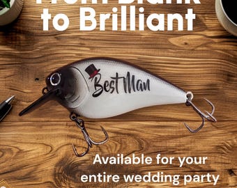 Best Man Gift Box – Personalized Fishing Lure in a Keepsake Tin, Best Man Proposal Box from the Groom, Will You Be My Best Man Gift