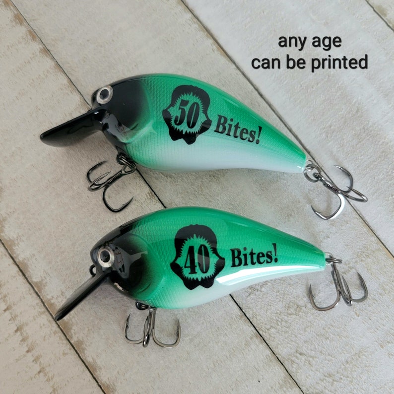 Custom Fishing Lure for a 40th Birthday Gift. The perfect Fishing gift for your favorite fisherman's birthday. Personalization included image 8