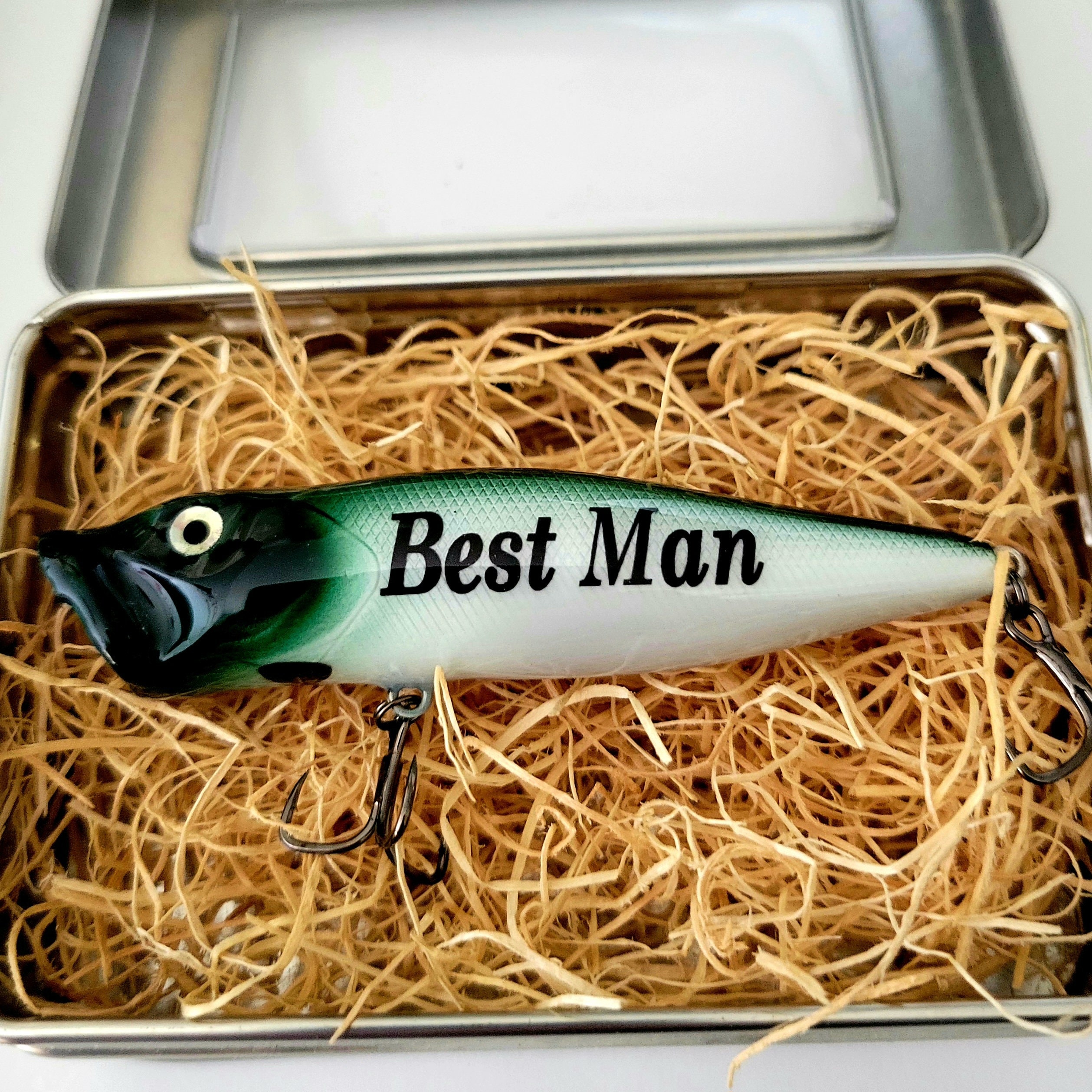 Personalized Fishing Lure for Your Best Man Proposal Gift Wedding Party  Proposal Gifts Custom Made and One of a Kind Best Man Gift 