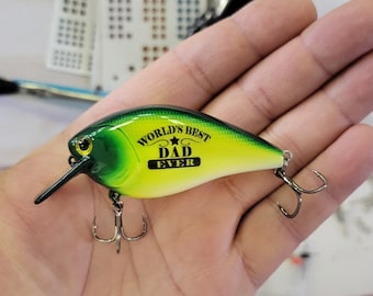 Surprise Dad with a Customized Fishing Lure Gift from Kids or Grandkids - Perfect for Fishing Enthusiasts!