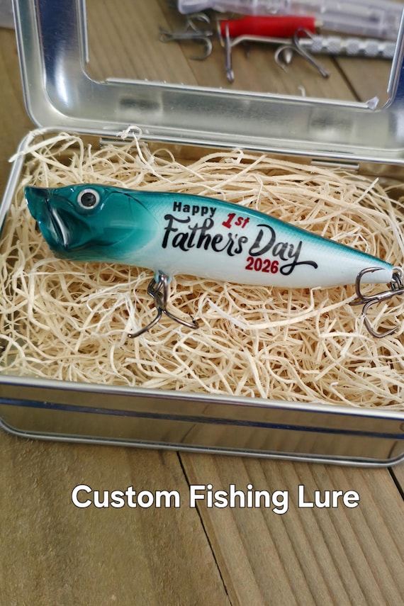 First Fathers Day Personalized Fishing Lure | New Dad Gift for the Dad to be
