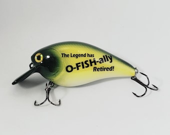 Retirement Gift for a Fisherman | Personalized fishing lure for a retiring fisherman | Hand Crafted Retirement Keepsake | Man Retiring Gift