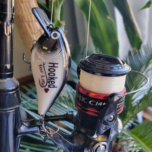 A wedding gift from the bride to the groom on their wedding day, Custom fishing lure personalized for your Boyfriend,  groom gift from bride