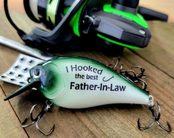 Father in Law Wedding Gift, Father in Law Gift from Bride, Gift from Groom, Personalized Fishing Lure, New Dad Keepsake, In Law Gift