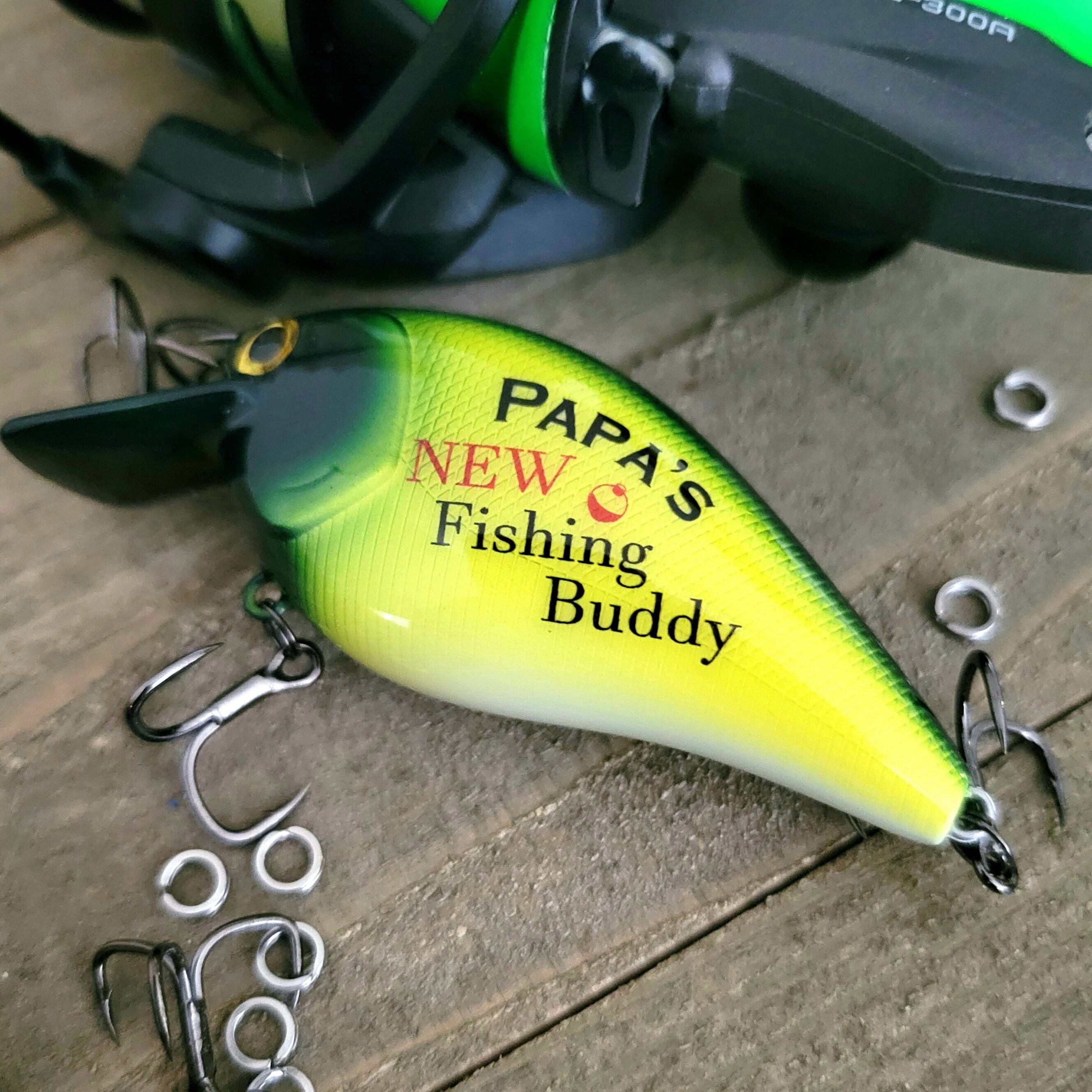 Personalized Fishing Lure: New Fishing Buddy, Baby Announcement