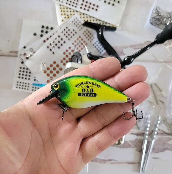 Dad Gift From the Kids, Personalized Fishing Lure Custom Made for Dad.  Daughter Gift to Dad, Personalized Gift From Son 