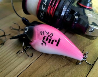 It’s a Girl Fishing Announcement – Personalized Lure for Dad to Be