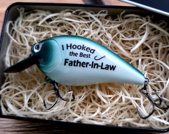Father-in-Law Wedding Gift: Personalized Fishing Lure from Bride or Groom, Custom Keepsake for Your New Dad, Father in Law Gift