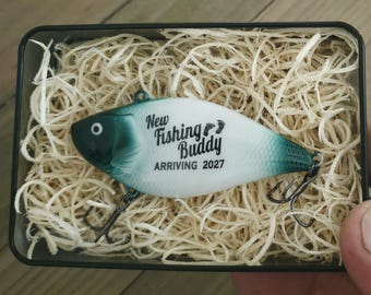 Uncle Pregnancy Announcement – Personalized Fishing Lure Baby Reveal for Brother, New Uncle Gift, Uncle Baby Announcement Keepsake