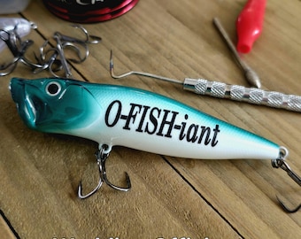 Wedding Officiant Gift for Fisherman – Personalized O-fish-iant Lure from Bride and Groom