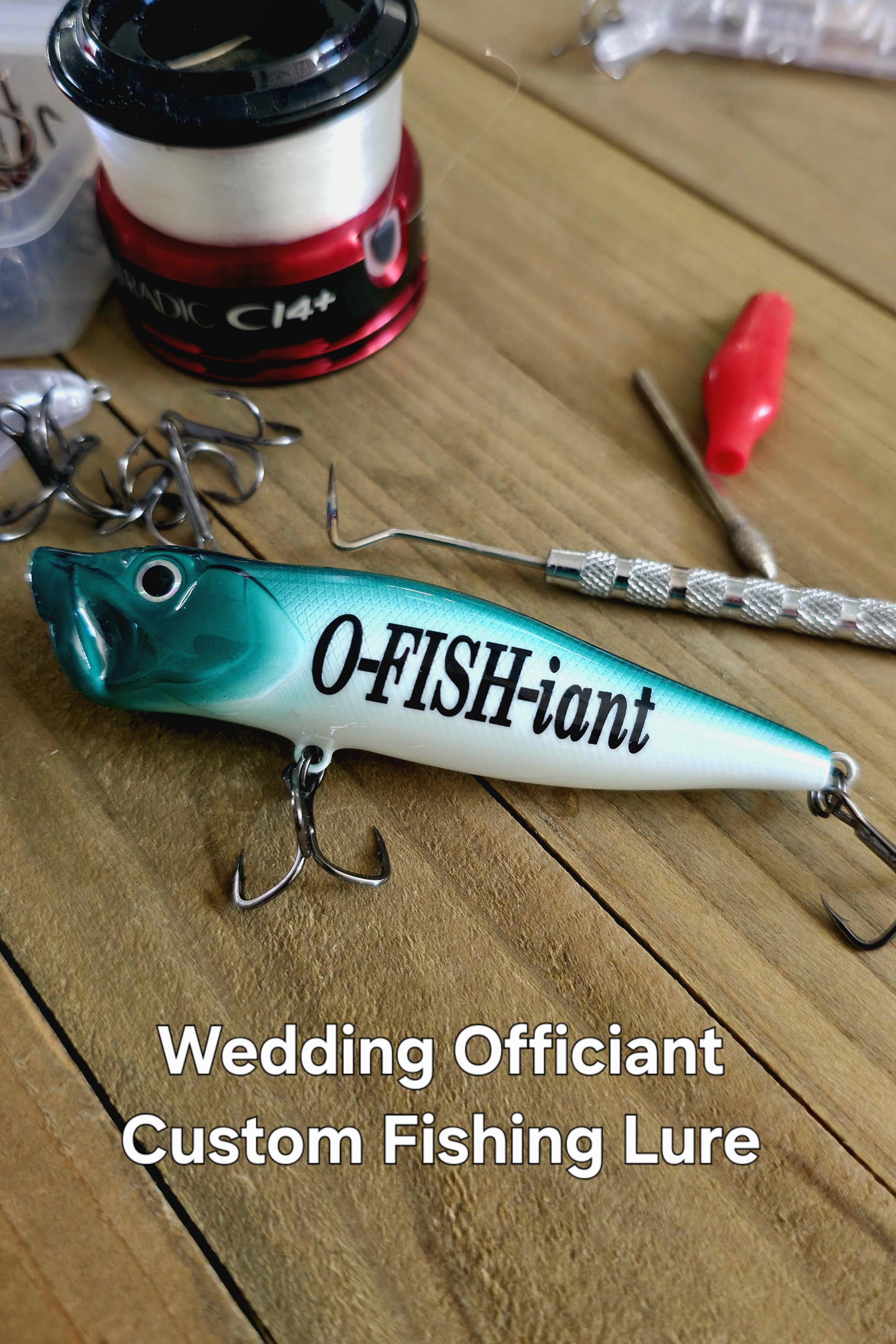 custom wedding fishing lures Wedding Officiant Gift for Fisherman – Personalized O-fish-iant Lure From  Bride and Groom
