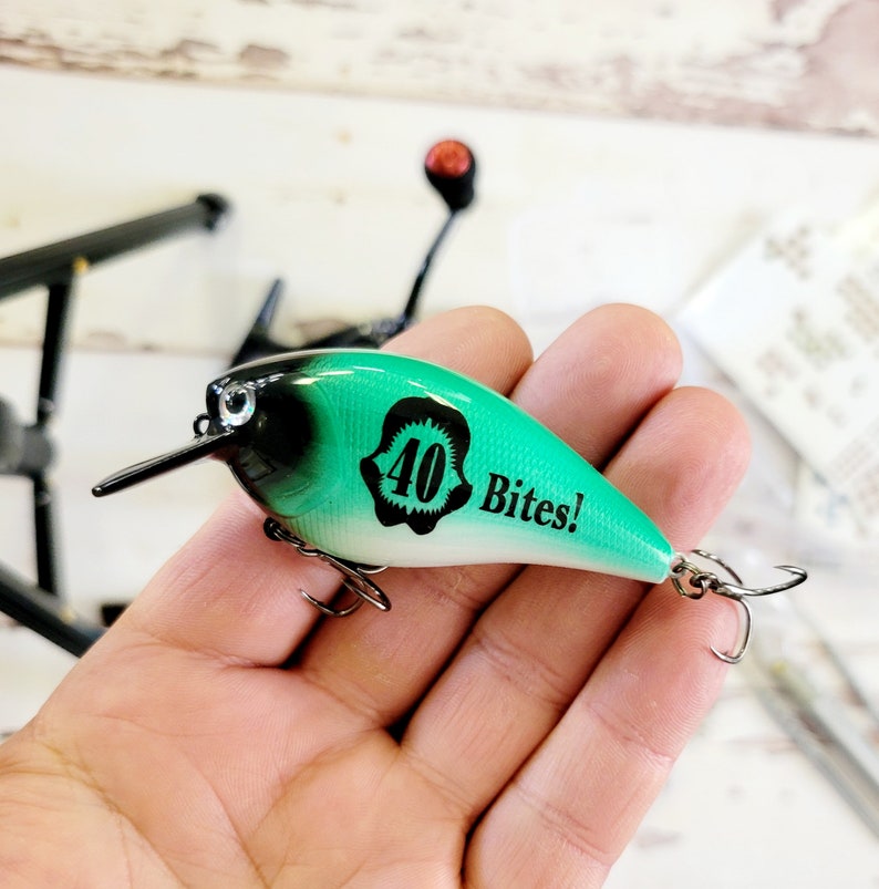 Custom Fishing Lure for a 40th Birthday Gift. The perfect Fishing gift for your favorite fisherman's birthday. Personalization included image 10