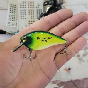 Personalized Hand-Painted Fishing Lure for 40th or 50th Birthday, Unique Gift for Fisherman, Freshwater Custom Fishing Lure image 9