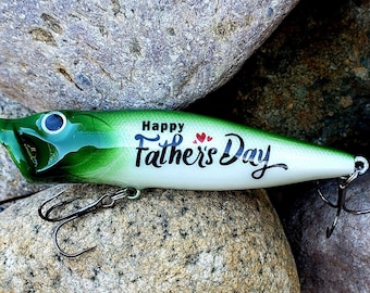Father's Day Fishing Gift from son or daughter, Custom Fathers Day fishing Lure, Personalized Fathers Day gift for Dad, Fishing gift for Dad