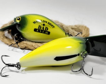 Personalized Dad Fishing Lure, Worlds Best Dad Gift, Christmas Gift from a Daughter, Fishing Gift from Son