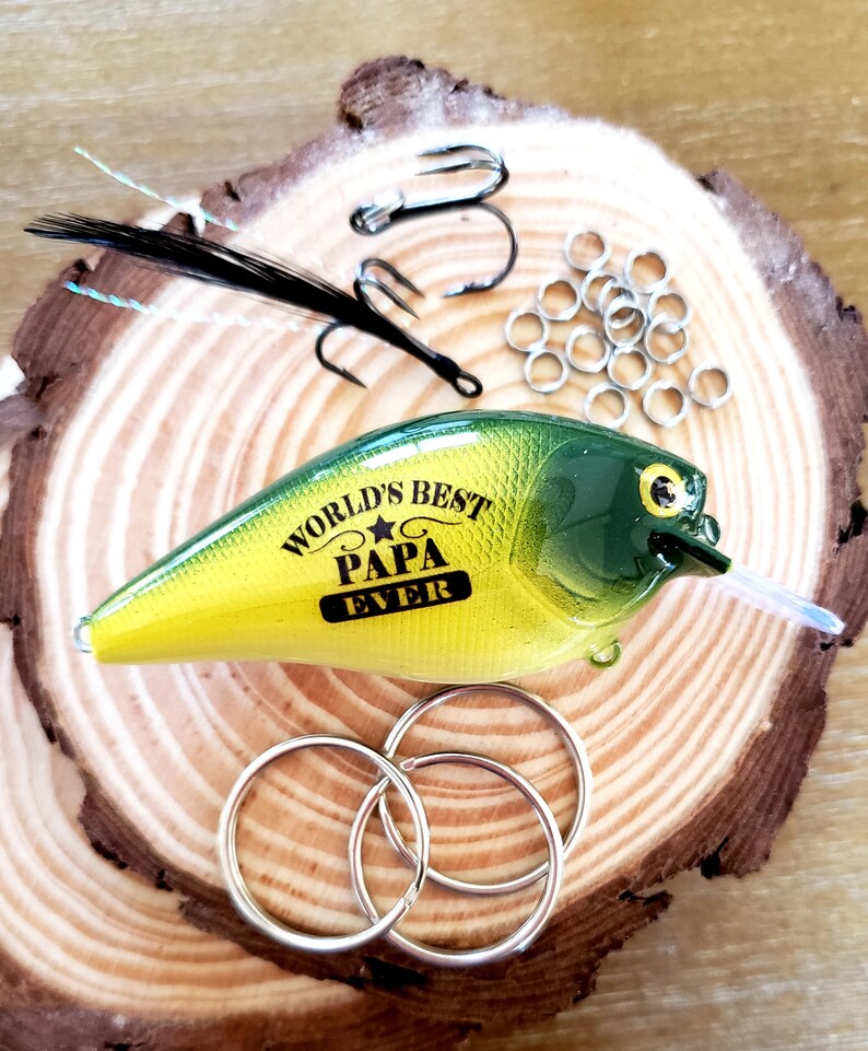 Worlds Best Papa Fishing Lure Gift From the Grandkids Etsy