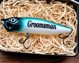 Will You Be My Groomsman Gift – Personalized Fishing Lure to Ask Your Groomsman, Unique Wedding Party Keepsake from the Groom