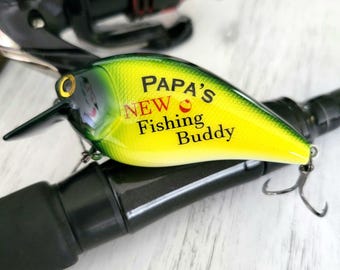 Personalized Fishing Lure – Custom Fishing Lure with Name, Date or Message, Hand Painted Fishing Gift for Him