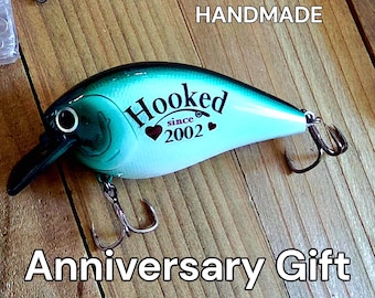 Anniversary Gift for Him – Personalized Fishing Lure Gift for Husband Fisherman