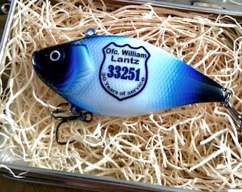 Police Retirement Gift – Personalized Fishing Lure for Officer Keepsake