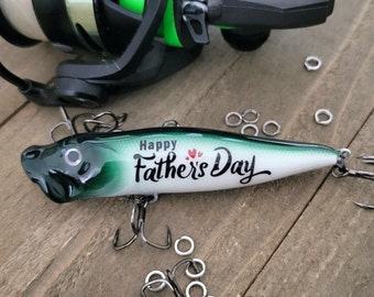 Father's Day Fishing Gift from son or daughter, Custom Fathers Day fishing Lure, Personalized Fathers Day gift for Dad, Fishing gift for Dad