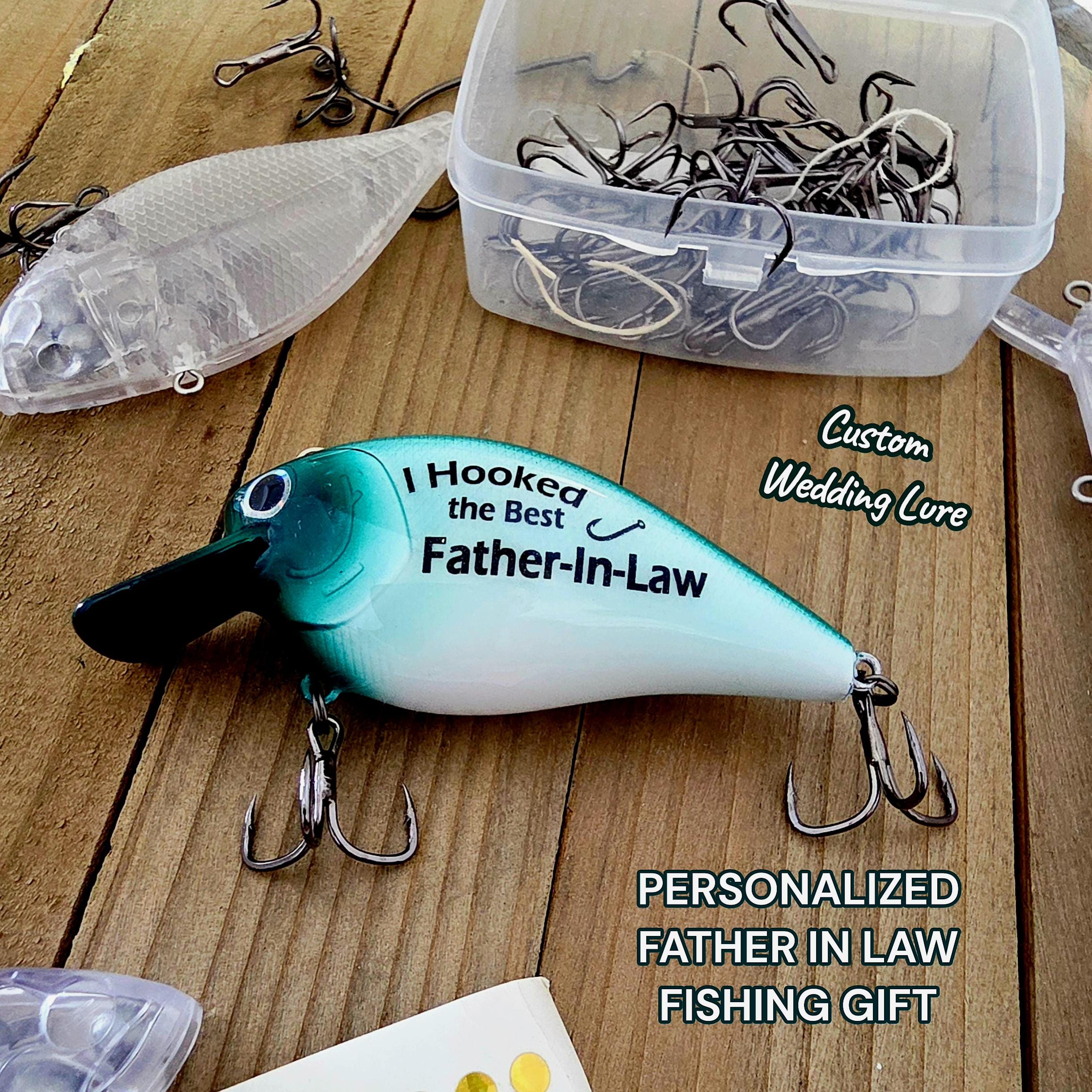 custom fishing lures wedding Father-in-law Wedding Gift: Personalized Fishing Lure From Bride or Groom,  Custom Keepsake