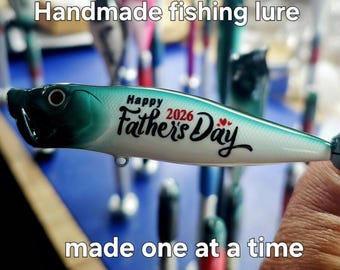Father’s Day Gift for Dad: Personalized Fishing Lure Keepsake, Handmade on Cape Cod