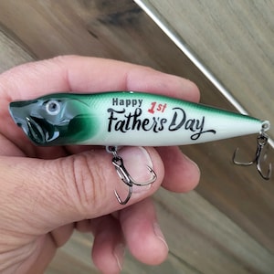 1st Father's Day Fishing Gift from son or daughter, First Fathers Day fishing Lure, Personalized 1ST Fathers Day gift for Dad, Dad Gift