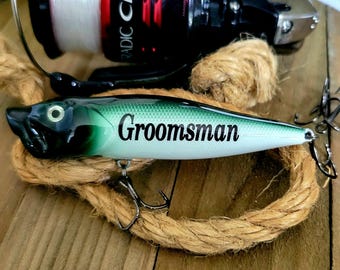 Groomsmen Proposal Gifts – Personalized Fishing Lures to Ask Your Wedding Party, Will You Be My Groomsman Keepsake for Fishermen