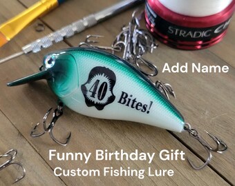 Funny Fishing Lure Birthday Gift: Handmade Novelty Fisherman Keepsake