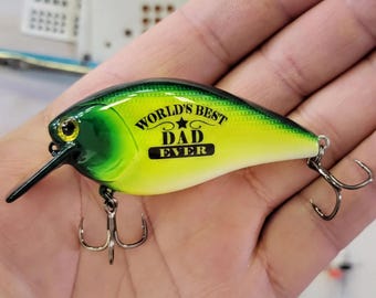 New Dad Gift, Personalized Fishing Lure Keepsake for First Time Dad