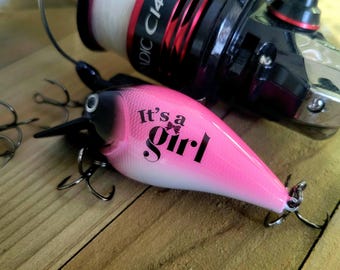 Baby Announcement Fishing Lure Gift for Dad to Be, Boy Girl or Neutral Reveal Keepsake