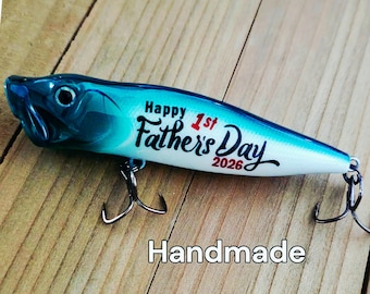 First Fathers Day Personalized Fishing Lure | New Dad Gift for the Dad to be