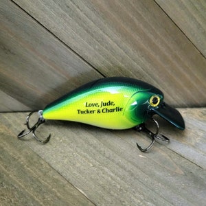 Personalized Hand-Painted Fishing Lure for 40th or 50th Birthday, Unique Gift for Fisherman, Freshwater Custom Fishing Lure image 10