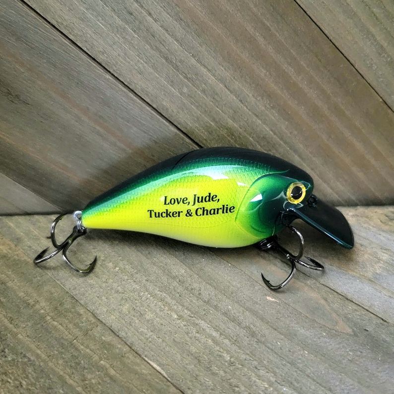 Personalized Hand-Painted Fishing Lure for 40th or 50th Birthday, Unique Gift for Fisherman, Freshwater Custom Fishing Lure image 10