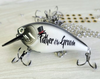 Personalized Father of the Groom Fishing Lure, Father of the Bride fishing gift, Father-In-Law Gift from the Bride, New Father-In Law to be