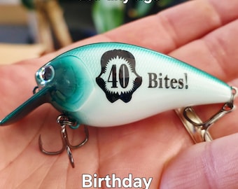 Funny Fishing Lure Birthday Gift: Handmade Novelty Fisherman Keepsake