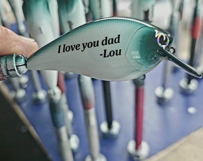 Gift for Fisherman: Personalized Fishing Lure, Handcrafted Keepsake, Custom Fishing Gifts for Men Who Love to Fish