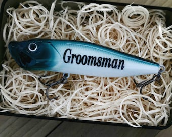 Personalized Groomsmen Gifts – Custom Fishing Lures Hand-Painted for Your Wedding Party Crew, Groomsmen Gift Set for Fishermen