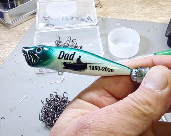 Bereavement Gift – Personalized Fishing Lure Memorial Keepsake for Loss of a Fisherman, In Loving Memory Sympathy Gift for Men